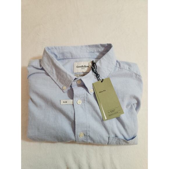 Goodfellow NWT Flannel Shirt Mens XL Blue Long Sleeve Preppy Classic Gorpcore - Picture 1 of 9